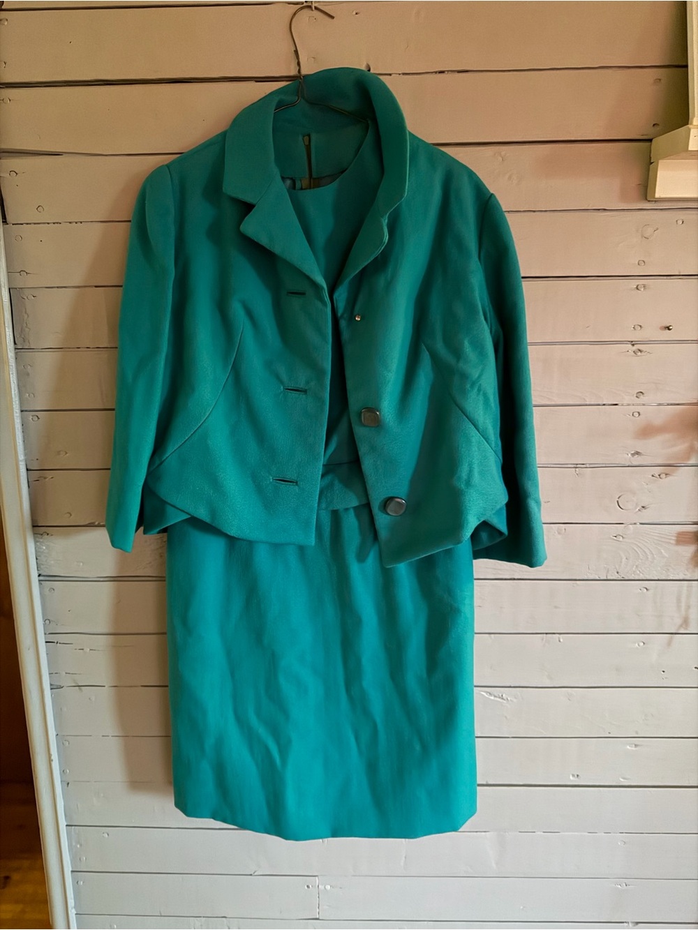 Teal vintage Two-Piece dress Suit - Classic Women's Set